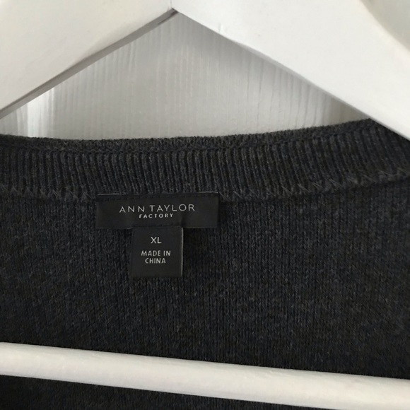 Ann Taylor Factory Charcoal Grey Cardigan - Size XL - Picture 4 of 6